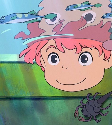 Ponyo Anime, Art Studio Ghibli, Personajes Studio Ghibli, Studio Ghibli Characters, Duos Icons, Ghibli Artwork, Hiasan Bilik, Studio Ghibli Movies, Studio Ghibli Art