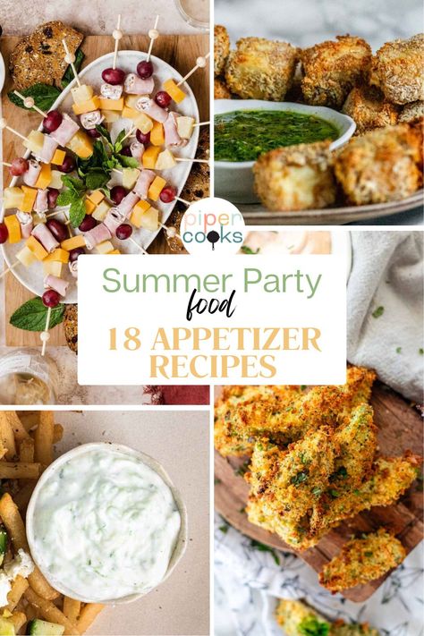 Beat the heat with these 18 delicious summer party appetizers! From refreshing dips to savory bites, impress your guests with easy-to-make crowd-pleasers. Perfect for backyard BBQs, pool parties, or any summer gathering. #SummerAppetizers #PartyFood #EasyRecipes Appetizer For Outside Party, Appetizers For The Beach, Refreshing Appetizers For Summer, Quick Summer Appetizers, Easy Summer Appetizers Simple, Appetizers For Summer Party, Pool Side Appetizers, Appetizers For Pool Party, Pool Party Appetizers Summer Food Ideas