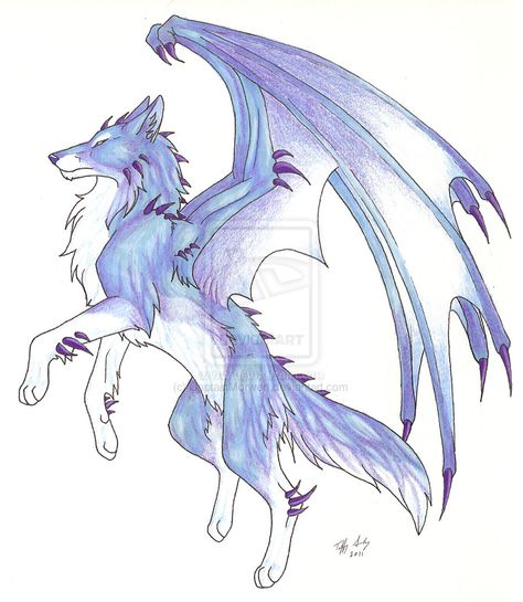 Wolf Drawings | ice demon wolf by captainmorwen traditional art drawings animals 2011 ... Ice Wolf, How To Draw Anime, Draw Anime, Wolves, To Draw, Anime, Blue, White