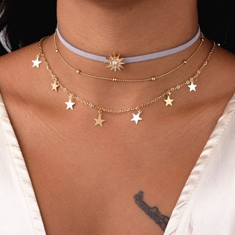 3PCS Gold Color Crystal for Women Tassel Pendant Chain Necklaces , #ad, #Color, #Crystal, #PCS, #Gold, #Women #affiliate Kalung Choker, Coin Pendant Necklace, Multi Layer Necklace, Diamond Necklaces, Buy Necklace, Trendy Necklaces, Crystal Necklace Pendant, Trendy Jewelry, Gorgeous Necklaces