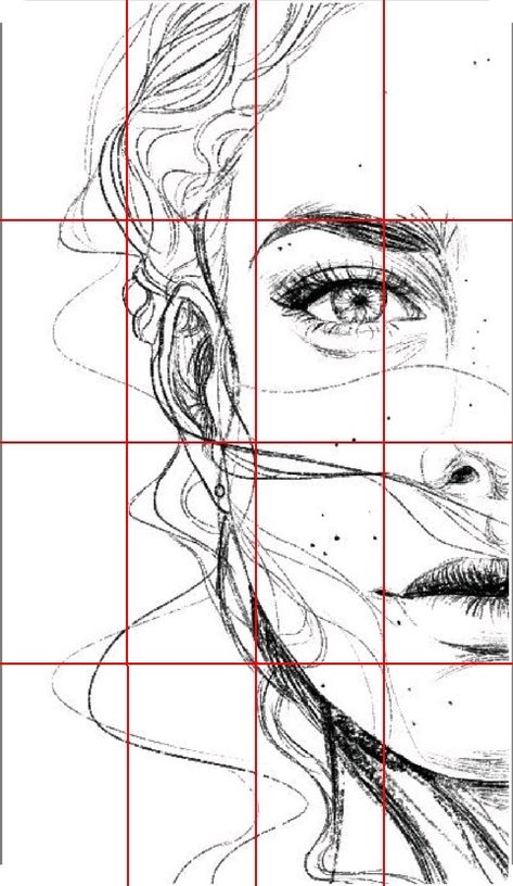 Drawing With Grid Lines, Grid Drawing, Grid Lines, Journal Pages, Line Art, Art Collection, Male Sketch, Abstract Artwork, Humanoid Sketch