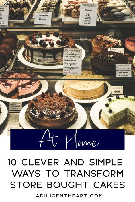 10 Clever and Simple Ways to Transform Store Bought Cakes #athome #AtHome #food Re Decorate Store Bought Cake, Remake Store Bought Cake, Cake Pops Using Store Bought Cake, How To Make A Store Bought Cake Better, How To Decorate Store Bought Cake, Cake Makeover Store Bought, How To Make A Store Bought Cake Look Fancy, Store Bought Cake Decorating Hacks, Redo Store Bought Cake