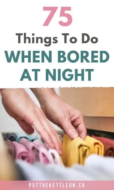 75 Things To Do When Bored At Night - Whether you're alone, with friends, at home or outside you can use this fun list of things to do when bored. Get productive, be creative, and have fun! Lots of ideas for adults, kids and teens. Which activity will you try? (intentional living, evening routines) Things To Fo, Adult Activities, Get Productive, Friends At Home, Evening Routines, Fun List, Bored At Home, What To Do When Bored, Cheap Things To Do