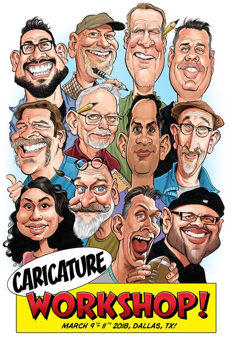 Richmond Illustration Inc. Tom Richmond, Caricature Tutorial, Caricature Gifts, Comic Face, Drawing Superheroes, Adobe Illustrator Design, December 2nd, Caricature Sketch, Client List