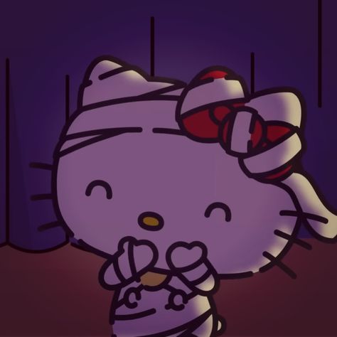 Aesthetic Halloween Pfp, Pfp Sanrio, Sanrio Pfp, Hello Kitty Pfp, Halloween Pfp, Kitty Pfp, Aesthetic Halloween, Hello Kitty, Kitty