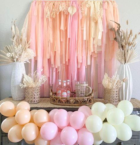 Birthday Backdrop Ideas Outdoor, Easy Birthday Backdrop Ideas, Easy Birthday Backdrop, Backdrop Ideas Outdoor, Birthday Backdrop Ideas, Sprinkles Party, Birthday 27, Diy Streamers, Cortinas Boho