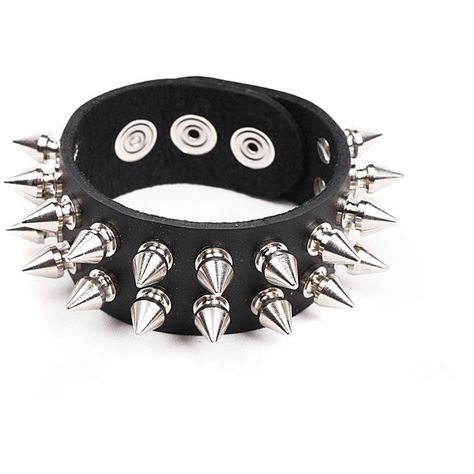 Hipster Jewelry, Emo Accessories, Spiked Jewelry, Punk Rock Jewelry, Spike Bracelet, Glamorous Jewelry, Leather Bangle, Leather Wristbands, Cuff Jewelry