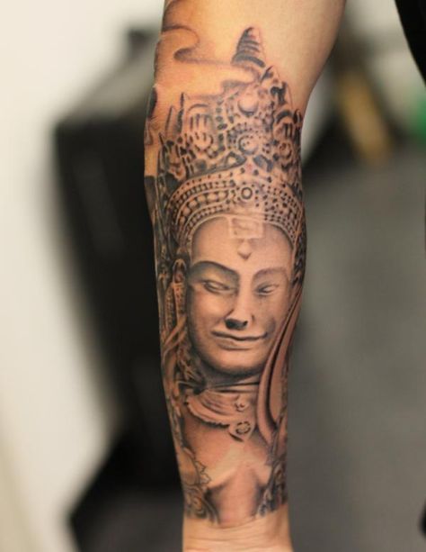 Apsara tattoo Lord Shiva Tattoos, Cambodian Tattoo, Lord Shiva Tattoo, Aliens Tattoo, Khmer Tattoo, Temple Tattoo, Manipura Chakra, Sanskrit Tattoo, Buddha Tattoos