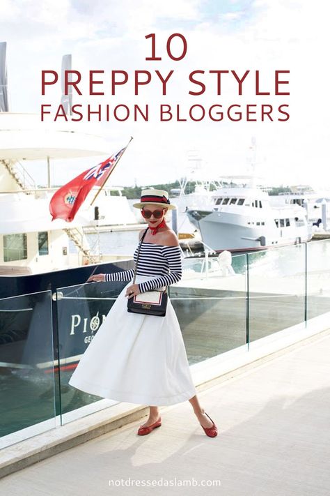 10 Preppy Style Fashion Bloggers You Should Know-Not Dressed As Lamb Preppy Fashion Style, Modern Preppy Style, Southern Preppy Style, Over 40 Fashion, Preppy Clothing, Preppy Women, Preppy Southern, 40 Fashion, Prep Style