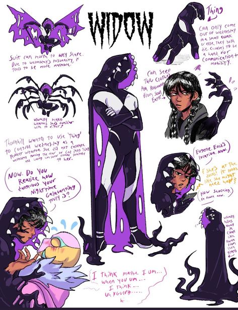 Spider Names, Venom Oc, Spider Sonas, Spider Character, Spider Aesthetic, Spiderman Oc Art, Spider Oc, Addams Wednesday, Spider Suit