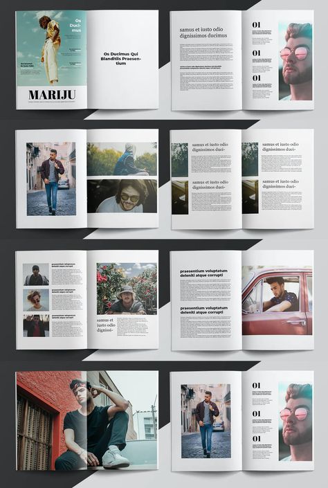 Illustration Fundamentals, Fashion Magazine Layout Design, Fashion Zine, Guide Design, Fashion Magazine Layout, Magazine Ideas, Brochure Design Creative, Magazine Layouts, Picture Layouts