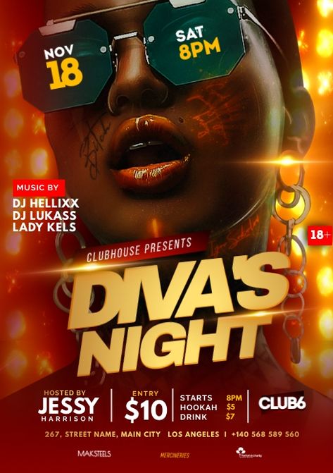 Night Party Flyer Design, Make Up Flyer Design, Party Flyers Design, Party Fliers, Video Cover Design, Party Flyer Ideas, Night Club Flyer Design, Best Poster Design, Club Poster Design