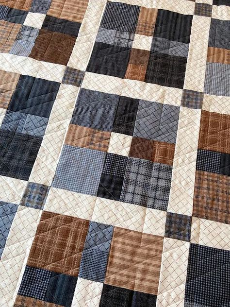 Flannel Quilt Patterns, Flannel Quilts, Scrappy Quilt Patterns, Fat Quarter Quilt, Plaid Quilt, Scrap Quilt Patterns, Lap Quilts, Patchwork Quilt Patterns, Boy Quilts