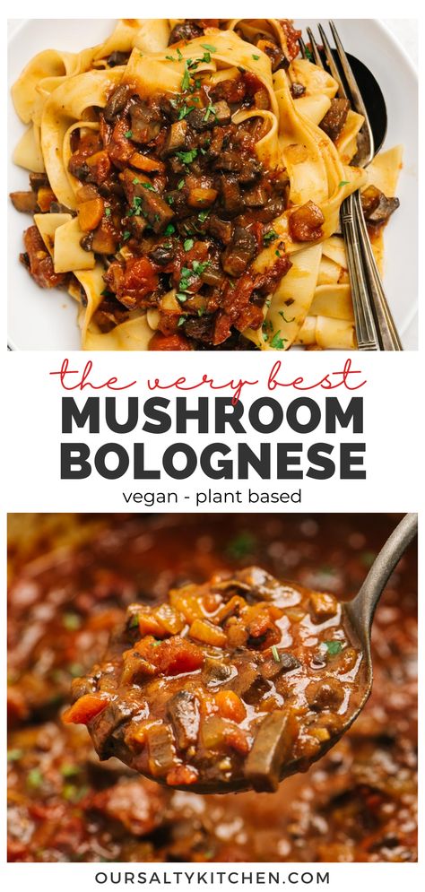 Grain Free Dinner, Mushroom Bolognese, Meatless Meals Healthy, Healthy Vegan Dinner Recipes, Healthy Vitamins, Pastas Recipes, Healthy Vegan Dinner, Cauliflower Puree, Meat Free Monday