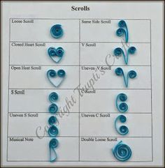 Paper Quilling Journal: Paper Quilling Scrolls Teknik Quilling, Quilling Patterns Tutorials, Diy Quilling Crafts, Quilling Letters, Paper Quilling Tutorial, Paper Quilling For Beginners, Paper Quilling Flowers, Paper Quilling Cards, Paper Quilling Jewelry