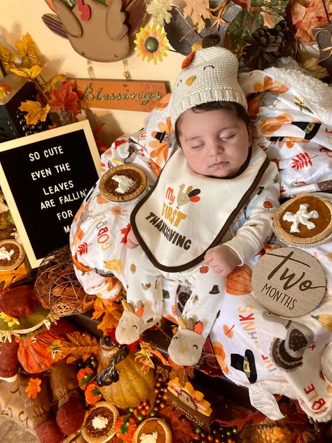 1 Month Old Baby Pictures Thanksgiving, September 3 Month Baby Pictures, 1 Month Old Baby Pictures November, November 1 Month Baby Pictures, My First Thanksgiving Pictures, Baby's First Thanksgiving, Thanksgiving Baby Milestone Pictures, Infant Thanksgiving Pictures, November Baby Milestone Pictures