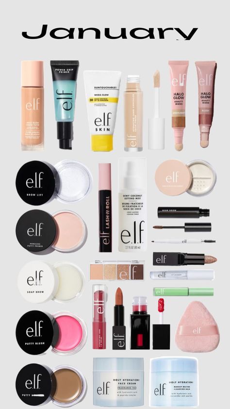 Ur month your skincare brand Elf Make Up, Halo Glow Liquid Filter, Elf Concealer, Elf Products, Halo Glow, Preppy Makeup, Makeup Order, Makeup Bag Essentials, Makeup Accesories