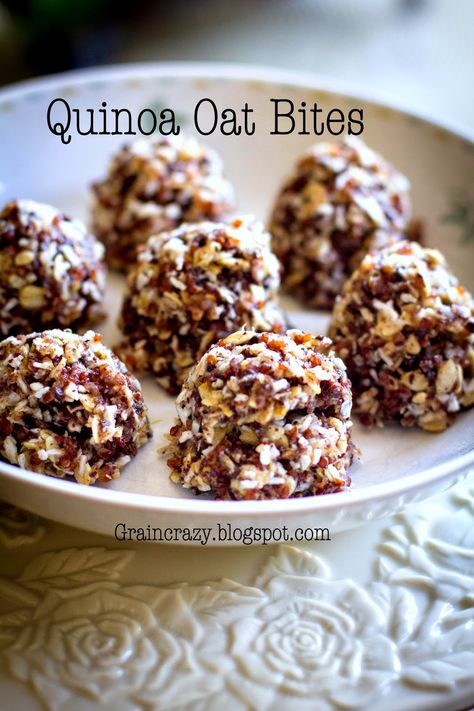 Quinoa Baked Goods, Golf Snacks, Oat Bites, Gf Ideas, Paleo Ideas, Clean Treats, Quinoa Bites, Dessert Squares, Energy Bites Recipes