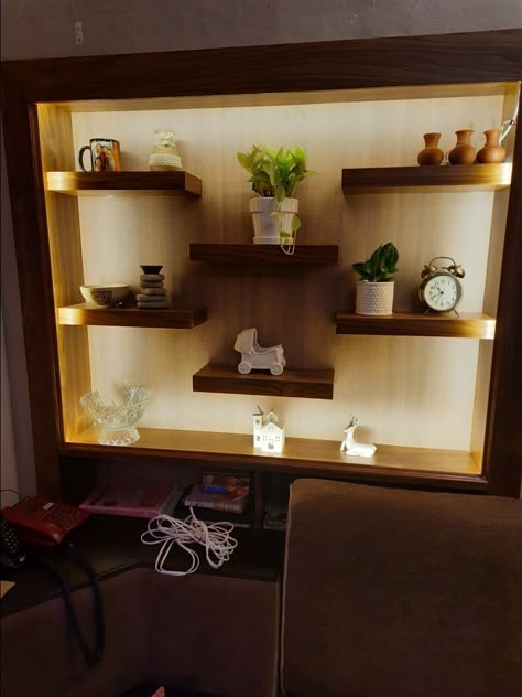 Living Room Cupboard Designs, Showcase Designs For Hall, Shelf Designs For Hall, Wall Showcase Design, Wall Showcase, Tv Cupboard Design, Wooden Shelf Design, Showcase Designs, College Bedroom Decor