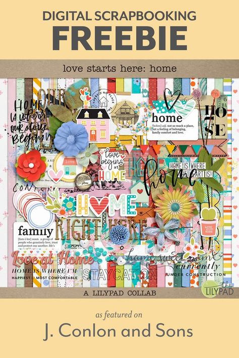 Free Digital Scrapbooking Elements, Love Themes, Home Printables, Digital Paper Freebie, Digi Scrap Freebies, Free Digital Scrapbooking Kits, Scrap Paper Crafts, Scrapbook Fonts, Scrapbook Printables Free