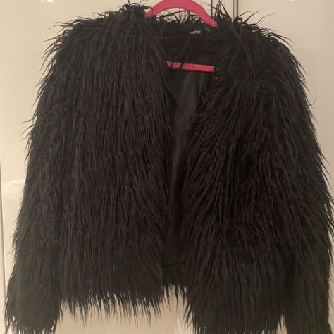 Black shaggy jacket - Depop Shaggy Jacket, Halloween, Clothes, Black