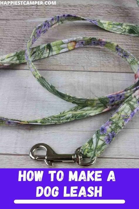 Dog Leashes Diy, Dog Sewing Projects Ideas, Diy Dog Collars And Leashes, How To Make Dog Accessories, Dog Leads Diy How To Make, How To Sew A Dog Leash, Things To Make For Dogs, Sewing Dog Collar, Diy Dog Leash Holder