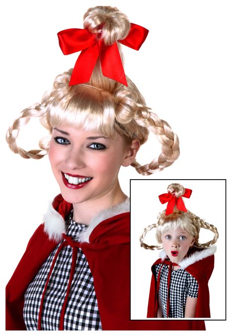 Amazon.com: Standard (Standard): Cindy Lou Who Costume: Clothing Cindy Lou Costume, Cindy Lou Who Hair, Cindy Lou Who Costume, Blonde Movie, Halloween Teeth, Wig Costume, Silver Cocktail Dress, Cindy Lou Who, Pintura Facial