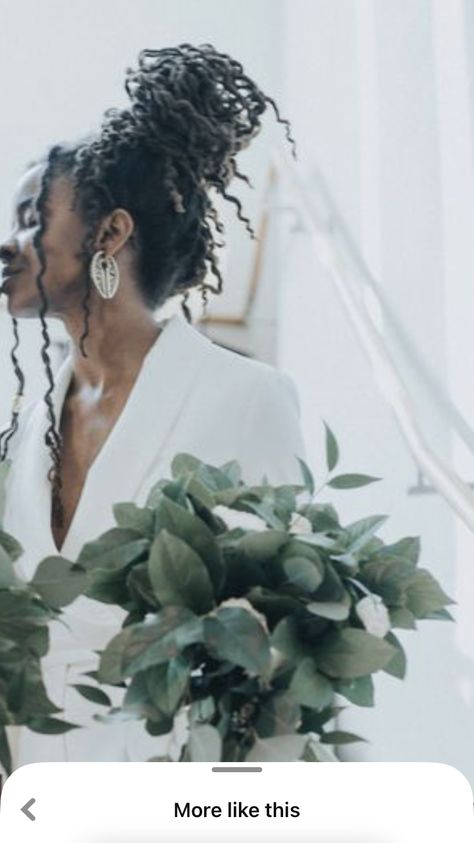 Dreadlock Bride Hairstyle, Boho Locs Wedding, Loc Wedding Hairstyles Brides, Festival Themed Wedding, Boho Locs, Wedding Hairstyles Bride, Natural Wedding, Faux Locs, Nature Wedding