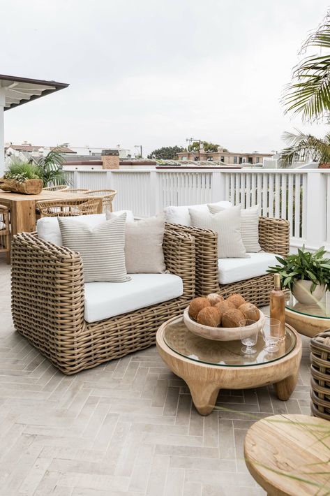 Outdoor Coffee Table Decor, Katrina Scott, Pure Salt Interiors, Beautiful Outdoor Furniture, Garden Wallpaper, Trends For 2024, Beautiful Patios, Patio Decorating Ideas, Modern Patio