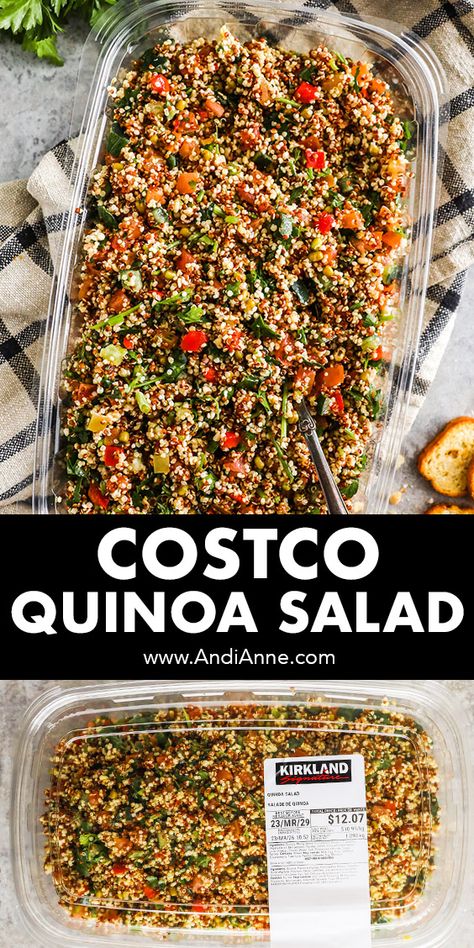 This is our 2023 review of the Costco quinoa salad. This review will include what the quinoa salad tastes like, nutrition facts and calories, the price and whether or not we think it’s worth purchasing. Quinoa And Couscous Salad, Quinoa Salad Costco, Salad Quinoa Recipes, Qinuoa Salad Recipe, Christmas Quinoa Salad, Copycat Costco Quinoa Salad, Quinoa Cilantro Salad, Costco Autumn Grain Salad, Costco Salad Recipe