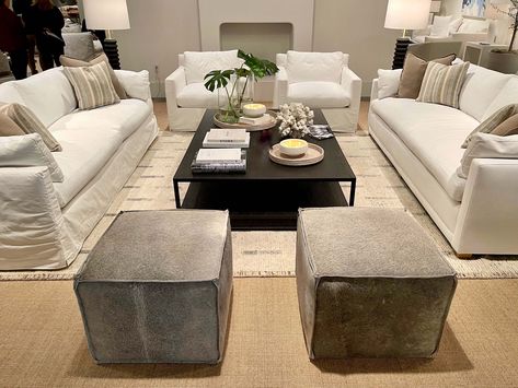 Why You Should Arrange Two Identical Sofas Opposite Of Each Other — DESIGNED Sofas Facing Each Other, Long Couch, Two Couches, Sofa Layout, Living Room Furniture Layout, Living Room Den, Living Room Update, People Together, Furniture Layout