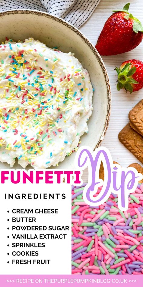 Unicorn Fruit Tray, Funfetti Dip Recipe, Funfetti Dip, Colorful Desserts, Dipped Cookies, Fresh Fruit Recipes, Sprinkle Cookies, Fruit Dip, Fruit Tray