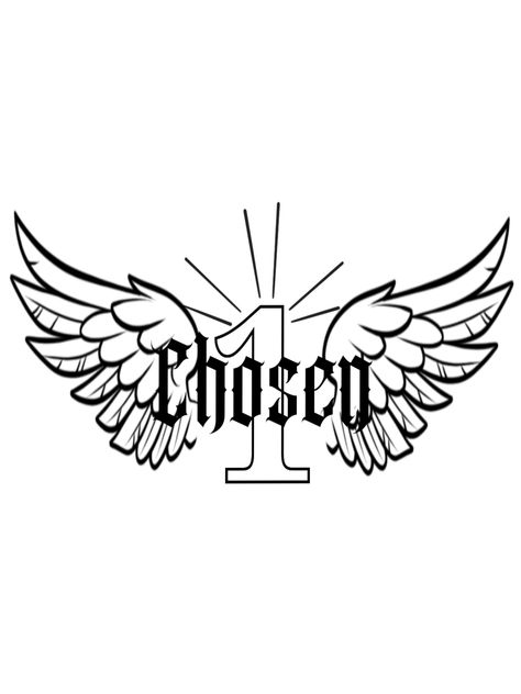 Choose One Tattoo, Chosen One Tattoo Design, Dream Chaser Tattoo Stencil, Chosen 1 Tattoo Stencil, Chosen 1 Tattoo Men Neck, Road To Riches Tattoo Stencil, Chest Tattoo Men Ideas Stencil, Forever Humble Tattoo, Chosen 1 Tattoo Design