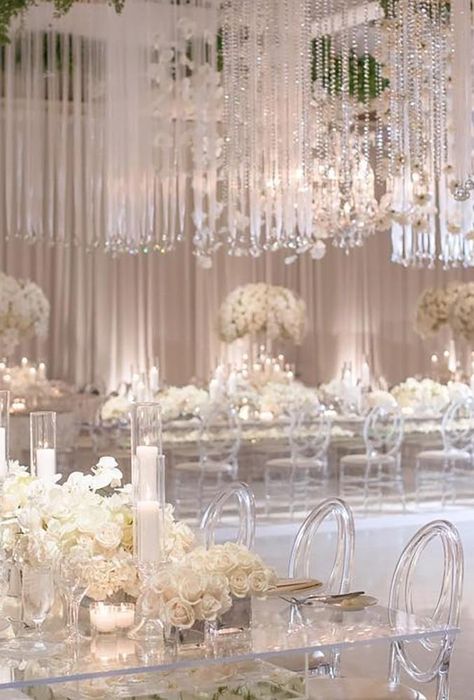 white wedding decoration ideas table dcor candles dukeimages2 Wedding Decorations White, White Wedding Decorations, Rustic Wedding Decorations, Wedding Decoration Ideas, White Wedding Theme, Extravagant Wedding, Elegant Wedding Reception, All White Wedding, Wedding Chapel