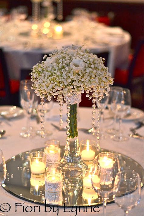 Fabulous Mirror Wedding Ideas ❤ See more: http://www.weddingforward.com/mirror-wedding-ideas/ #wedding #decorations #ideas Eiffel Tower Vases, Tower Vase, Breath Flowers, Rustic Wedding Decorations, Tafel Decor, Spring Wedding Inspiration, Wedding Table Decorations, Baby's Breath, Wedding Table Centerpieces