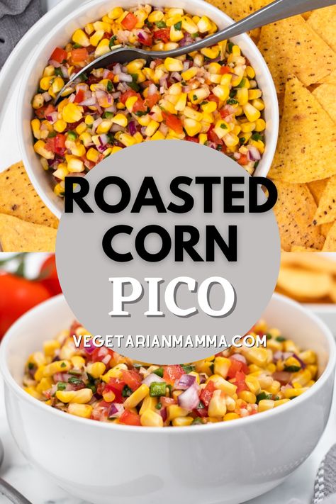 Spicy Corn Salsa Recipe, Grilled Corn Salsa Recipe, Corn Guacamole Recipe, Pumpkin Salsa, Roasted Corn Salsa Recipe, Corn Pico, Pico Recipe, Sweet Corn Salsa, Grilled Meals