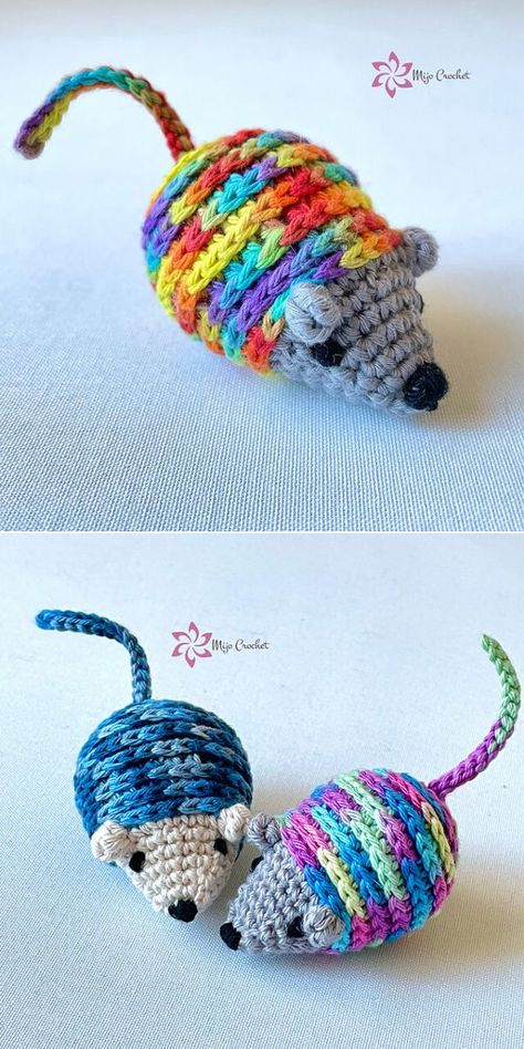 Crochet Mouse Toy For Cat, Crochet Patterns For Thread Yarn, Amigurumi Cat Toy Free Pattern, Crochet Mouse Cat Toy, Crochet Mouse Cat Toy Free Pattern, Crochet Tiny Sweater Free Pattern, Yup Yips Crochet, Free Cat Toy Crochet Patterns, Free Crochet Cat Toy Patterns