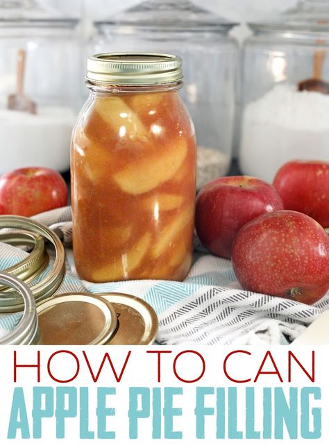 Recipe For Apple Pie Filling, Apples Canning, Make Apple Pie Filling, Preserve Apples, Can Apple Pie Filling, Canned Apple Pie, Apple Pie Filling Recipes, Canned Apple Pie Filling, Canned Apples