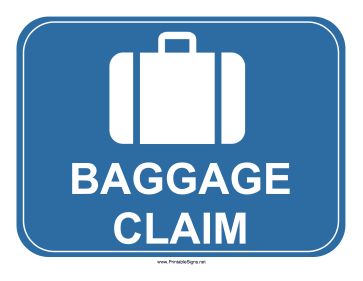 Great for baggage claim carousels, this printable blue sign is decorated with an icon of a suitcase. Free to download and print Baggage Claim Sign Printable Free, Baggage Claim Sign, Aviation Wedding Theme, Approved Stamp, Airport Baggage, Printable Signs Free, Travel Theme Classroom, Aviation Wedding, Airport Security Check