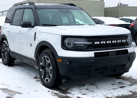 White Bronco Sport Aesthetic, White Ford Bronco Sport, 2020 Bronco, 2022 Ford Bronco Sport, Michigan Snow, 2021 Ford Bronco Sport, White Bronco, New Bronco, Ford Bronco Sport