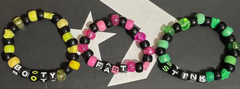 Matching Jewelry For Trio, 3 Matching Bracelets, Matching Bracelets 3 People, Trio Bracelet Ideas Beads, Best Friend Trio Bracelets, Trio Kandi Bracelets, Trio Bracelet Ideas, Trio Friendship Bracelets, Best Friend Kandi Bracelets