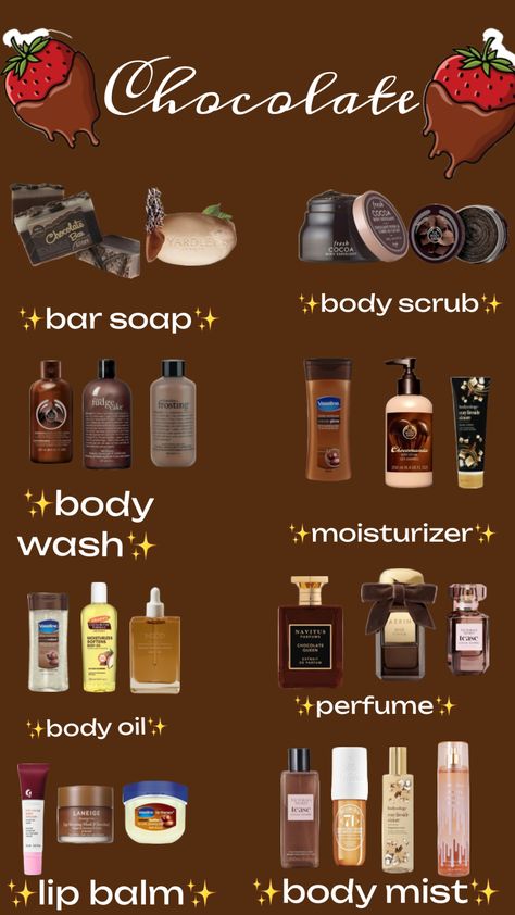 #beauty #vibes #bodycareroutine #perfume #skincareaesthetic#selfcare~itgirl#cleangirl#glow #cocoabuttergirl #beauty #chocolate #bodycare #smellgood #smellgood #bodyroutine #perfume #soldejaneiro Good Wallpapers, Haut Routine, Taken Pictures, Beauty Vibes, Body Hygiene, Basic Skin Care Routine, Bath And Body Works Perfume, Premium Chocolate, Shower Skin Care