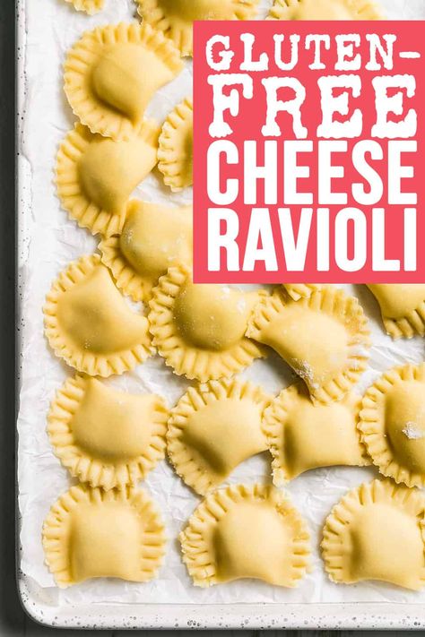 Gluten Free Ravioli Recipe, Gluten Free Pasta Dough, Homemade Gluten Free Pasta, Gluten Free Ravioli, Gf Pizza, Gf Pasta, Pasta Making, Homemade Ravioli, Ravioli Recipe