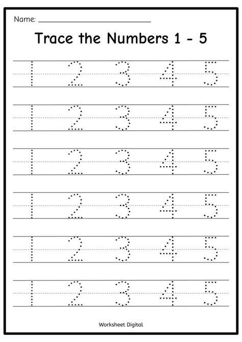 This tracing worksheets features numbers 1 to 50. Easy way to learn writing numbers and formation by tracing for young learners in homeschool, kindergarten, primary school. 1 PDF download (10 pages - A4 size) Print the worksheets in black and white. Laminate for lasting use. Thank you for visiting Worksheet Digital. Alphabet Writing Worksheets, Worksheet Kindergarten, Pre K Worksheets, Handwriting Numbers, Homeschool Worksheets, Worksheets For Preschool, Kindergarten Printables, Worksheets Preschool, Spring Preschool