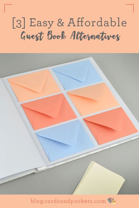 If you're looking for a DIY Wedding Guest Book alternative, take a look at three ideas that are easy, affordable, unique, and creative. Creative Guest Book, Diy Wedding Guest Book, Diy Guest Book, Guest Book Ideas, Unique Guest Book, Guest Book Alternative, Wedding Photo Albums, Wedding Guest Book Alternatives, Craft Wedding