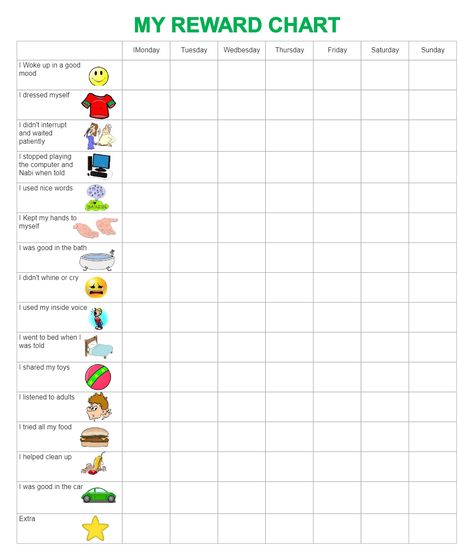 This Kids Reward Chart Online can be a great tool for encouraging positive behavior. Teachers can use it in the classroom, parents at home, and managers for their teams, and if you encounter any other situation where you believe a reward chart template will be useful, print one and start using it. However, this type of chart works best for children and will only work if used correctly. A rewards chart is important for changing or improving a child's behavior. Child Discipline Chart, Kids Behavior Chart, Home Behavior Charts, Toddler Chart, Chore Charts For Kids, Reward Chart Template, Behavior Chart Toddler, Kids Reward Chart, Good Behavior Chart