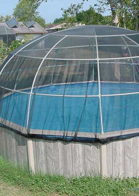 Pool Canopy, Pool Screen Enclosure, Piscina Diy, Pool Cage, Diy Above Ground Pool, Oberirdische Pools, Cheap Pool, Pool Deck Plans, Pool Shade