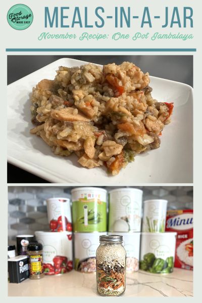 One Pot Jambalaya Recipe, Thrive Life Recipes, Freeze Dried Food Storage, Unstuffed Peppers, Thrive Recipes, Soup In A Jar, Jambalaya Recipe, Thrive Life, One Pot Meal