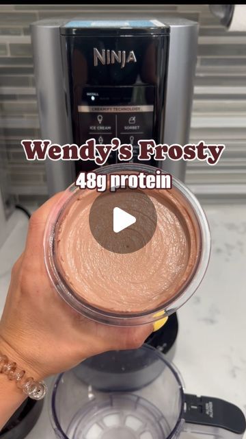 ANN & LO | Minny Hustlers on Instagram: "🍫 Craving a Wendy’s Chocolate Frosty but want to keep it healthy?! 😋🍦🍨  Try our Ninja Creami version that’s delish, protein-packed and only 3 ingredients!!!!! 🏋️‍♂️✨   With 48g of protein using our FAV PROTEIN from @bowmarnutrition, this homemade frosty not only satisfies your sweet tooth but also helps you smash those protein goals. Save money and indulge! 🍨💸   Comment ‘FROSTY’ to get the exact chocolate protein we use that makes this Wendy’s Frosty come to life… 😍🍦🍨🍫🍫  Or use our Bowmar Nutrition Protein link in bio & use code MINNYHUSTLERS to save $$$ on your protein purchase!   #ProteinFrosty #NinjaCreami #NinjaCreamiRecipe" Ninja Creami Wendys Frosty Protein, Healthy Wendy’s Frosty, Ninja Creami Frosty Recipe, Wendys Frosty Recipe Ninja Creami, Nijia Creami Protein Ice Cream, How To Use Ninja Creami, Recipes Using Premier Protein Shakes, Protein Creami Recipes, Ninja Creamy High Protein Recipes