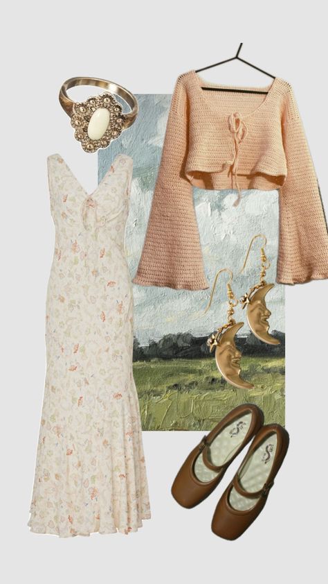 #whimsical #gardenaesthetic #picnic #teaparty #nature #vintage #outfitinspo #softcore #feminine #cottagecore Soft Cottagecore Outfits, Vintage Cottagecore Outfits, Cottagecore Summer Outfits, Cottagecore Aesthetic Outfits, Cottagecore Fashion Aesthetic, Feminine Cottagecore, Aesthetic Outfits Vintage, Shabby Chic Boho, Nature Vintage